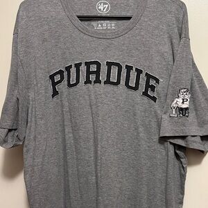 Purdue U - 47 Brand Heather Gray Tee